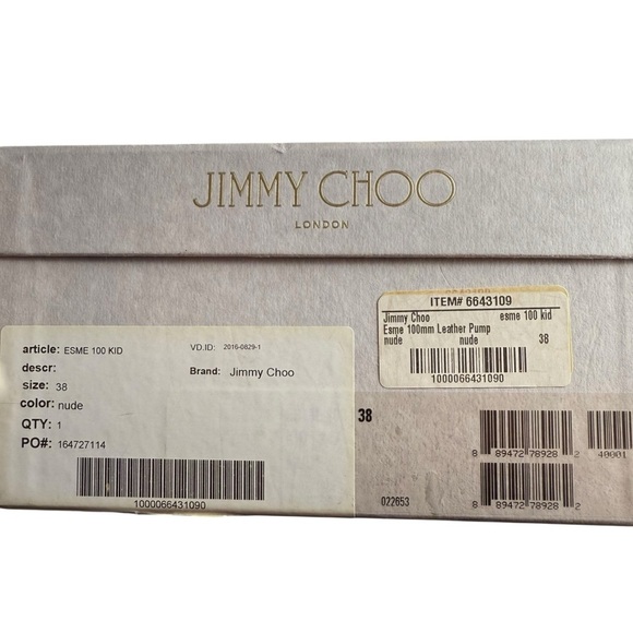 Jimmy Choo Nude Esme 100 Stilettos size 38 - Picture 3 of 9